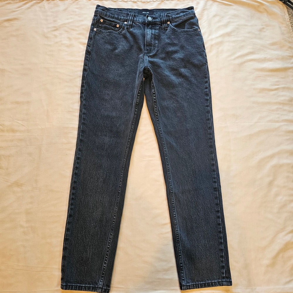 Rollas Tim Slims Black Slim Fit Stretch Denim Jeans Womens 30W 32L
